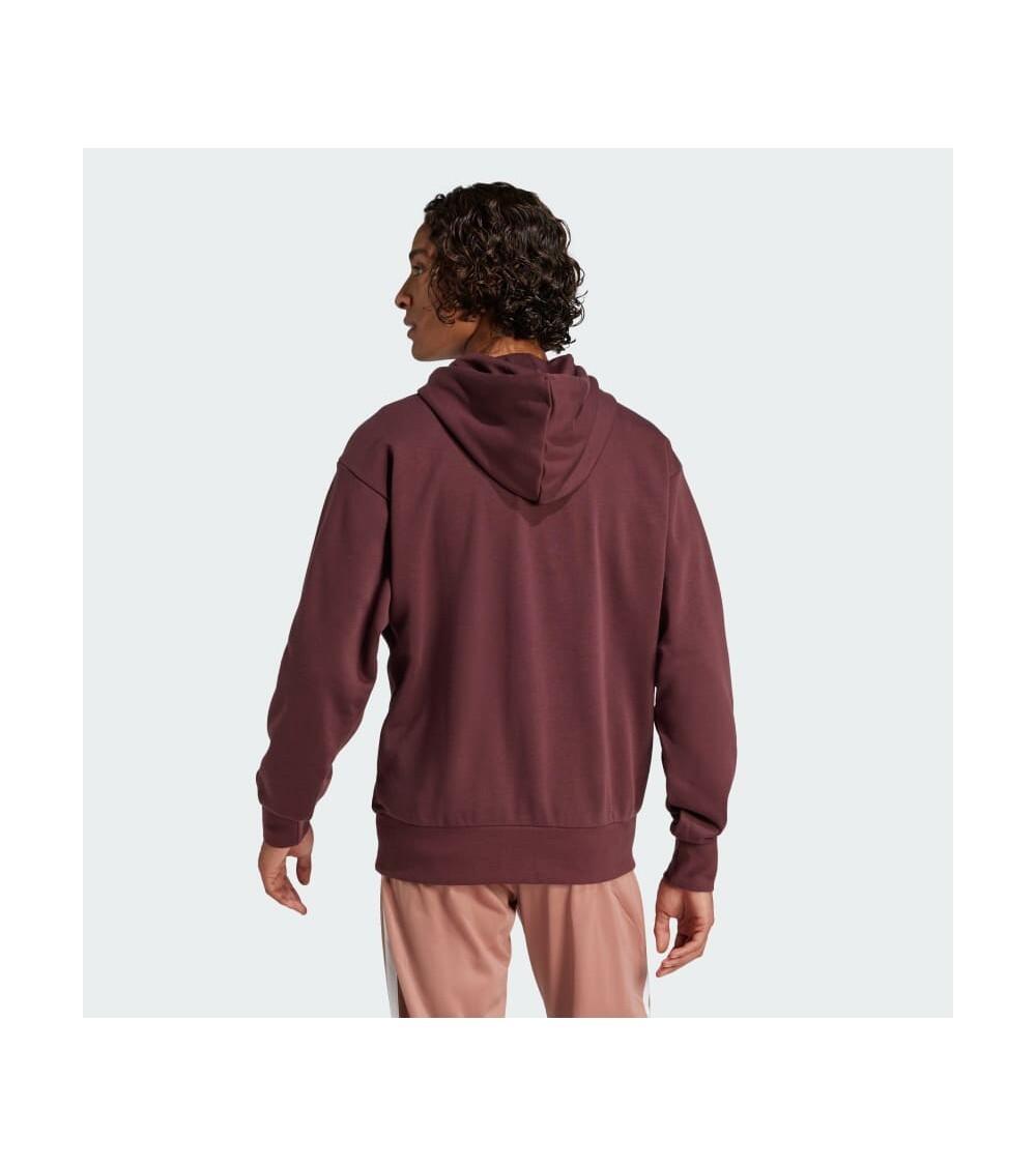 Felpa uomo adidas essentials big logo french terry - bordeaux 2/5
