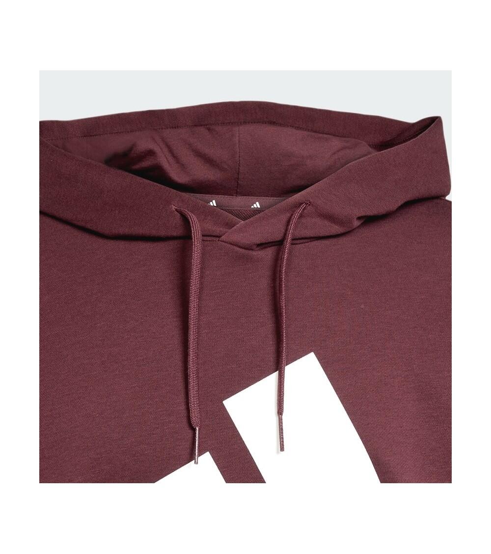 Felpa uomo adidas essentials big logo french terry - bordeaux 3/5