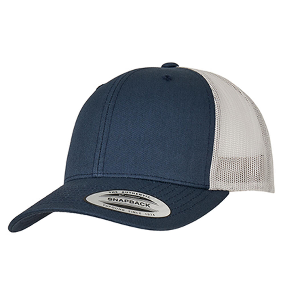 Retro Two Tone Trucker Cap (Navy/Silver)