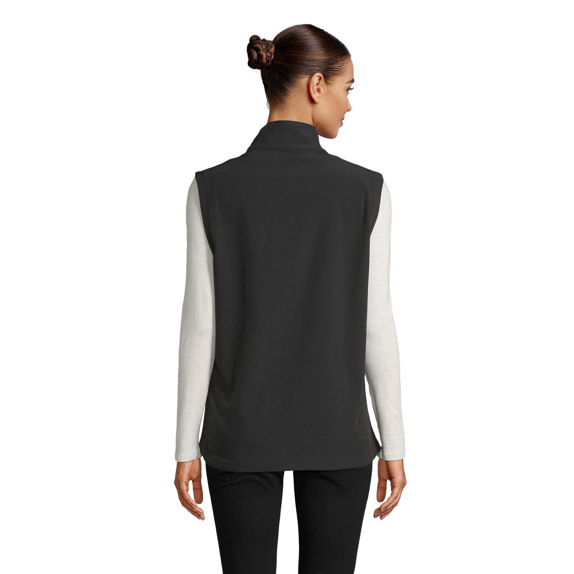 Chaleco Forro Polar Race de Softshell para Mujer Negro 2/3