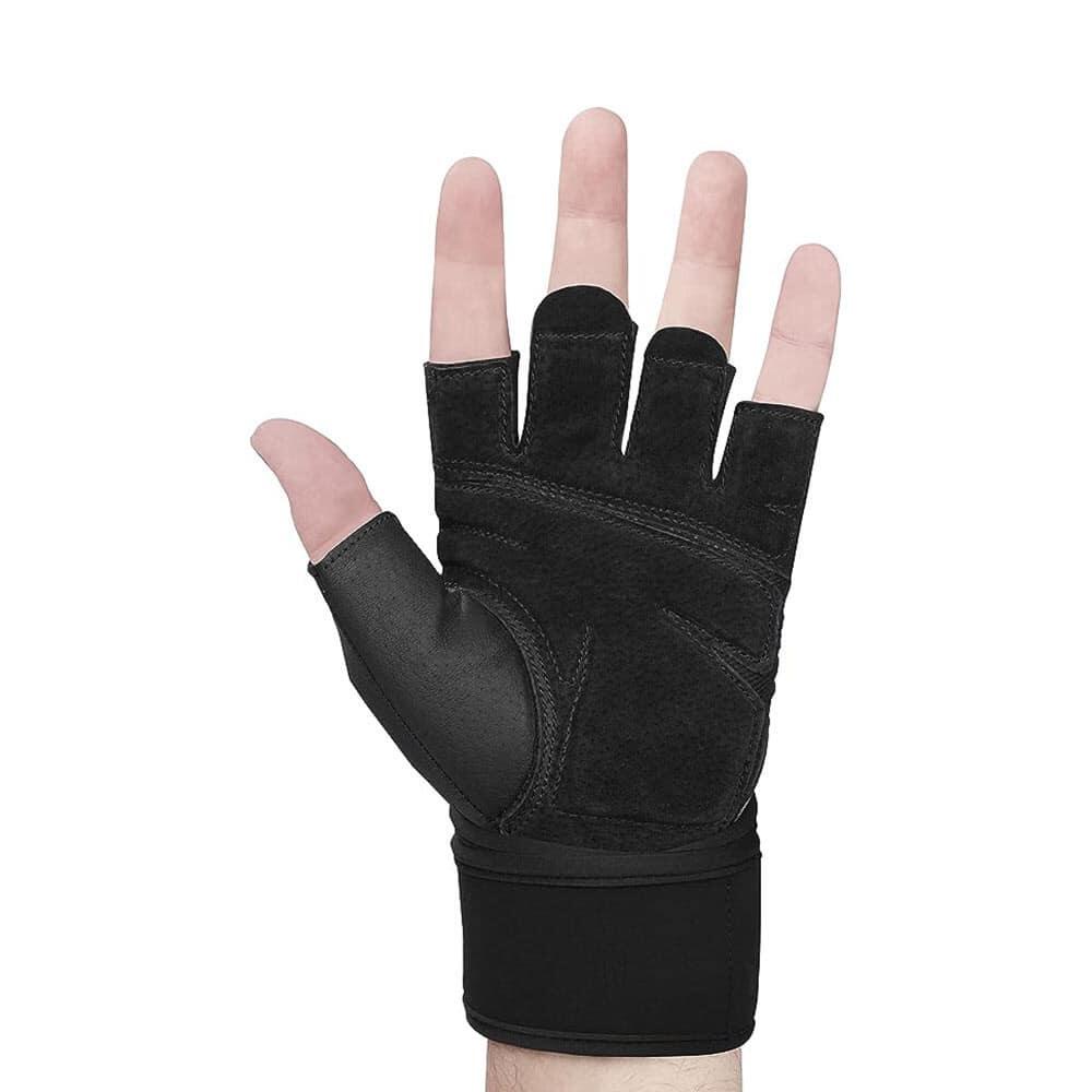 Bodybuilding Handschoenen - Trainingsgreep Polsbandage 2.0 - Zwart,s 1/5