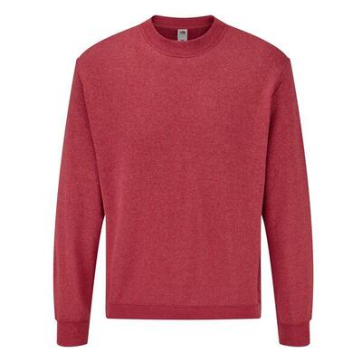 Felpa A Giro Adulto Unisex Fruit Of The Loom Classic Rosso