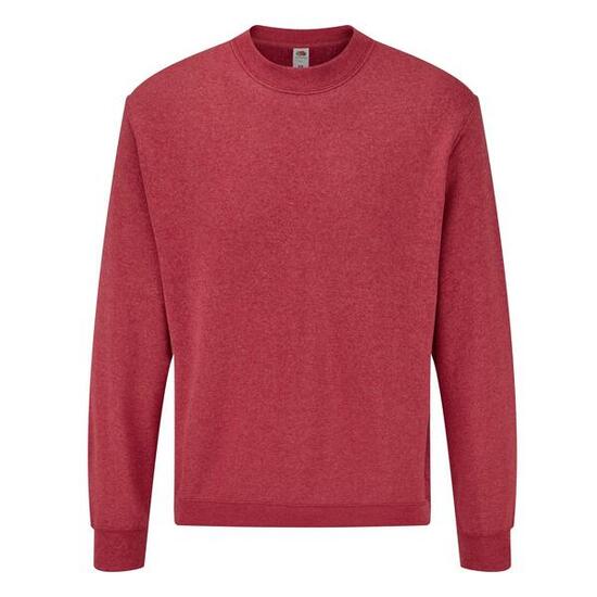 Felpa A Giro Adulto Unisex Fruit Of The Loom Classic Rosso
