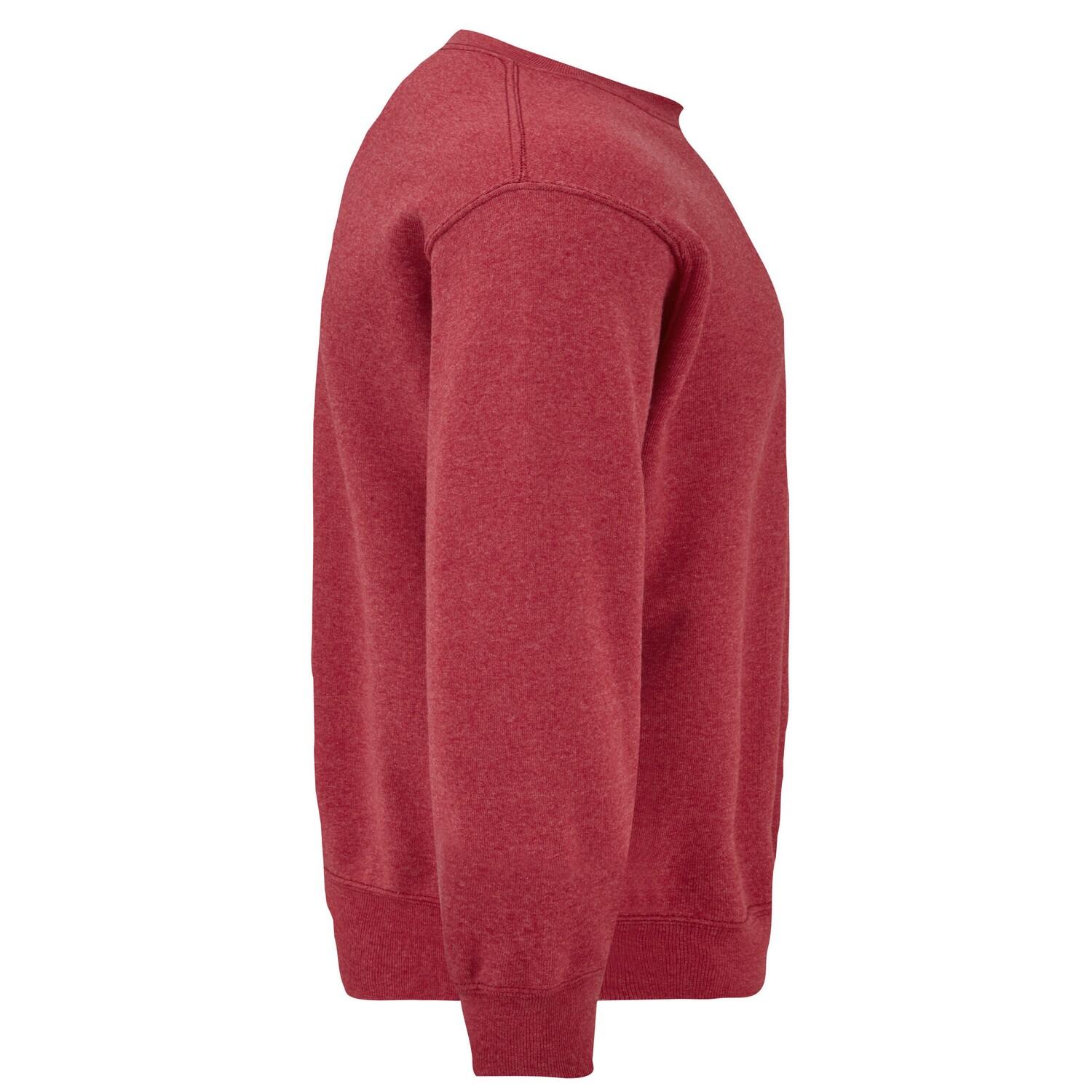 Felpa A Giro Adulto Unisex Fruit Of The Loom Classic Rosso 3/3
