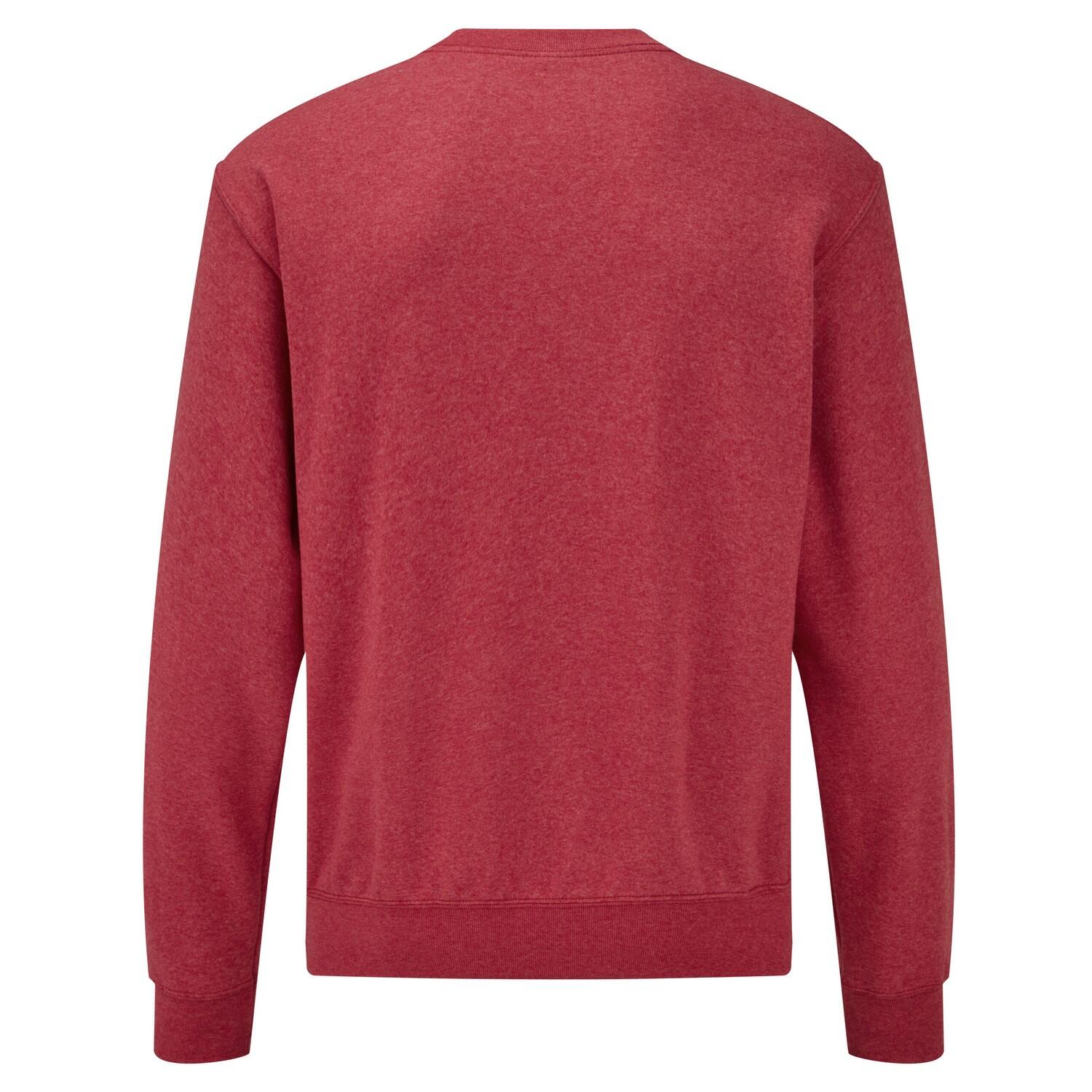 Felpa A Giro Adulto Unisex Fruit Of The Loom Classic Rosso 2/3