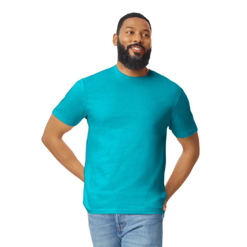 Unisex Adult Softstyle Plain Cotton TShirt (Tropical Blue)