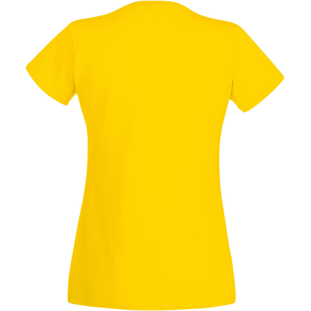 Value Fitted Kurzarm Freizeit TShirt Damen Hellgelb 2/2