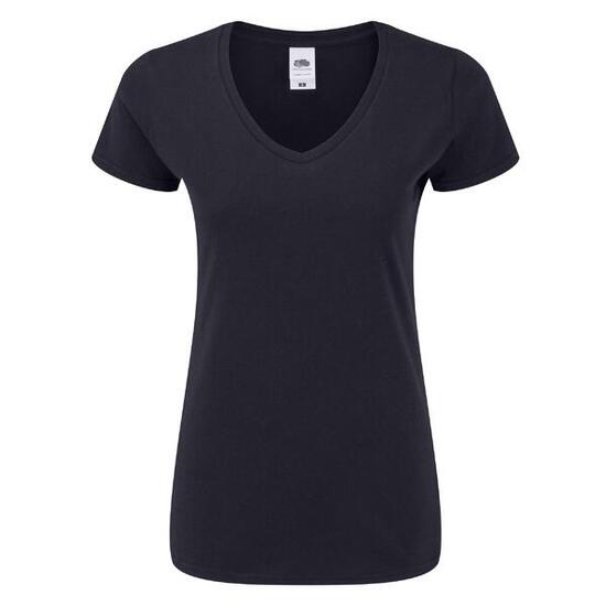 Dames Iconic 150 V Hals Tshirt (Deep Navy)