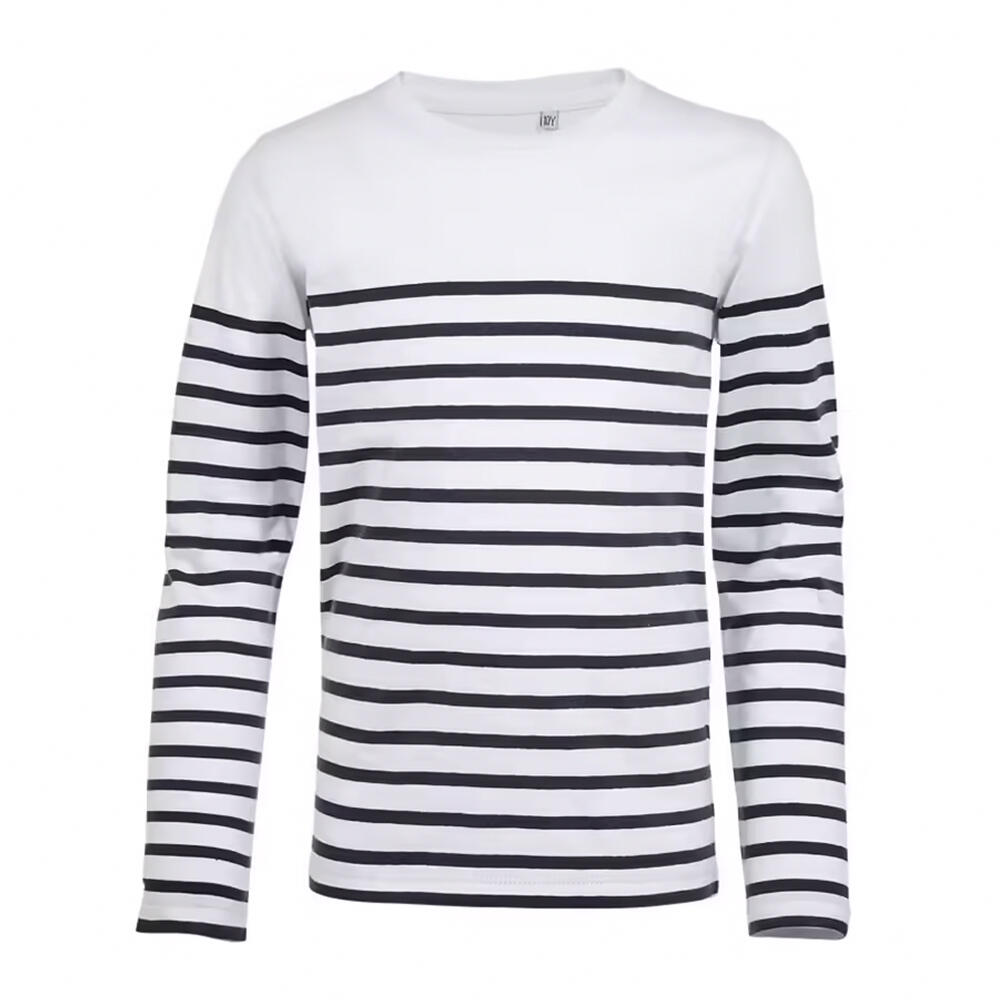 Sol's - Tshirt Matelot Enfant (blanc / Bleu Marine) - T-shirt Manches Longues - Blanc|bleu - 10 À 12 Ans - Decathlon