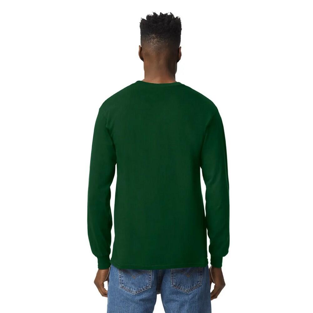 Maglietta Manica Lunga Adulto Unisex Gildan Verde Foresta 2/2