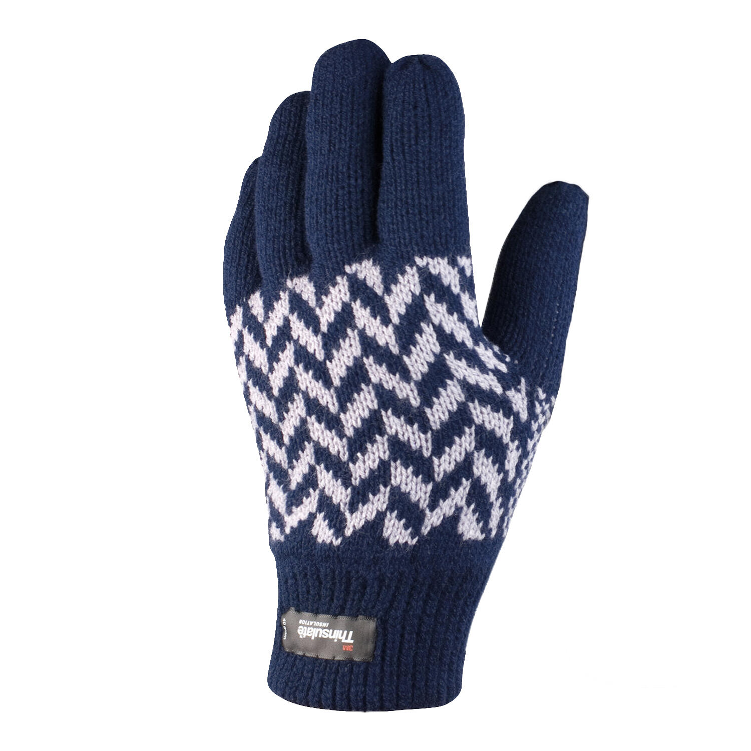Volwassen uniseks handschoenen met Thinsulatepatroon (Marine) 2/2