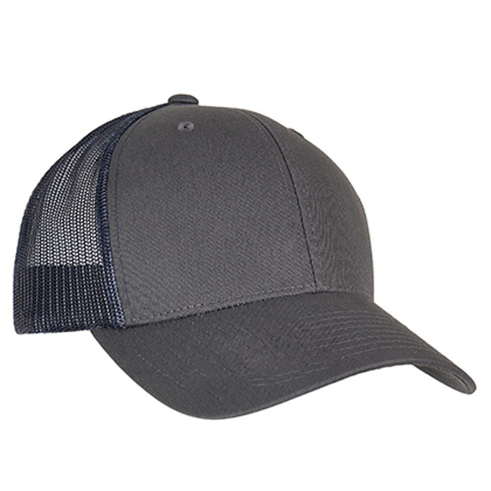 Trucker Cap Zweifarbig Damen und Herren Holzkohle/Marineblau 2/2