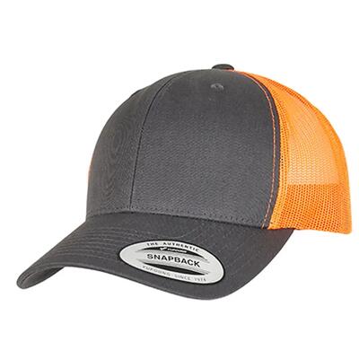 Retro tweekleurige truckerpet (buck/wit)