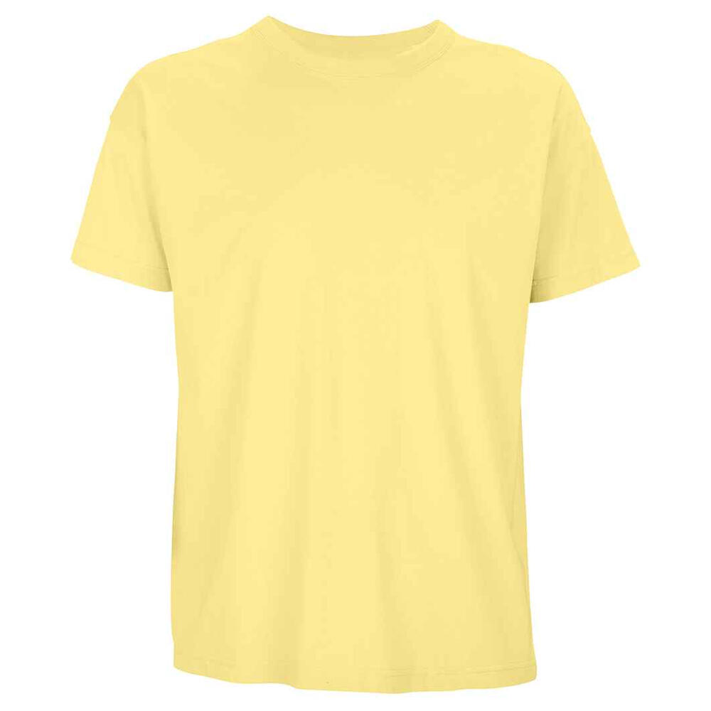 SOL'S T-Shirt Boxy Oversized para homem Amarelo claro