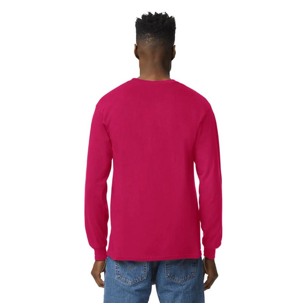 Camiseta de Algodón Ultra de Manga Larga para Adultos Unisex Rojo Cardenal 2/2