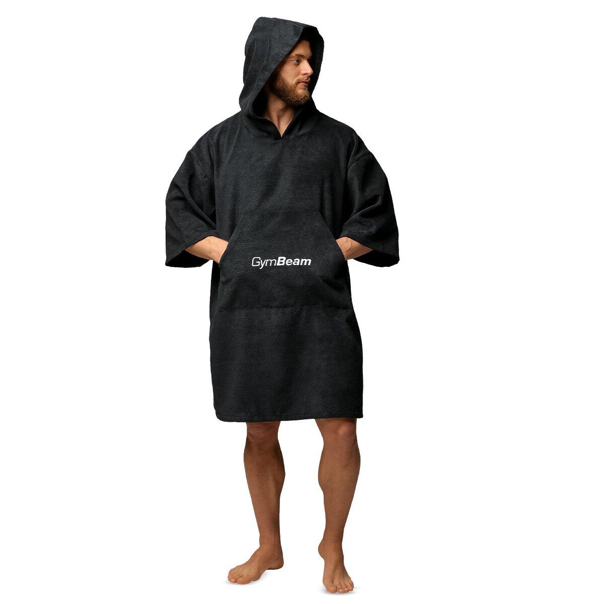 Accappatoio poncho in microfibra 100 cm nero Terry Towel 3/7