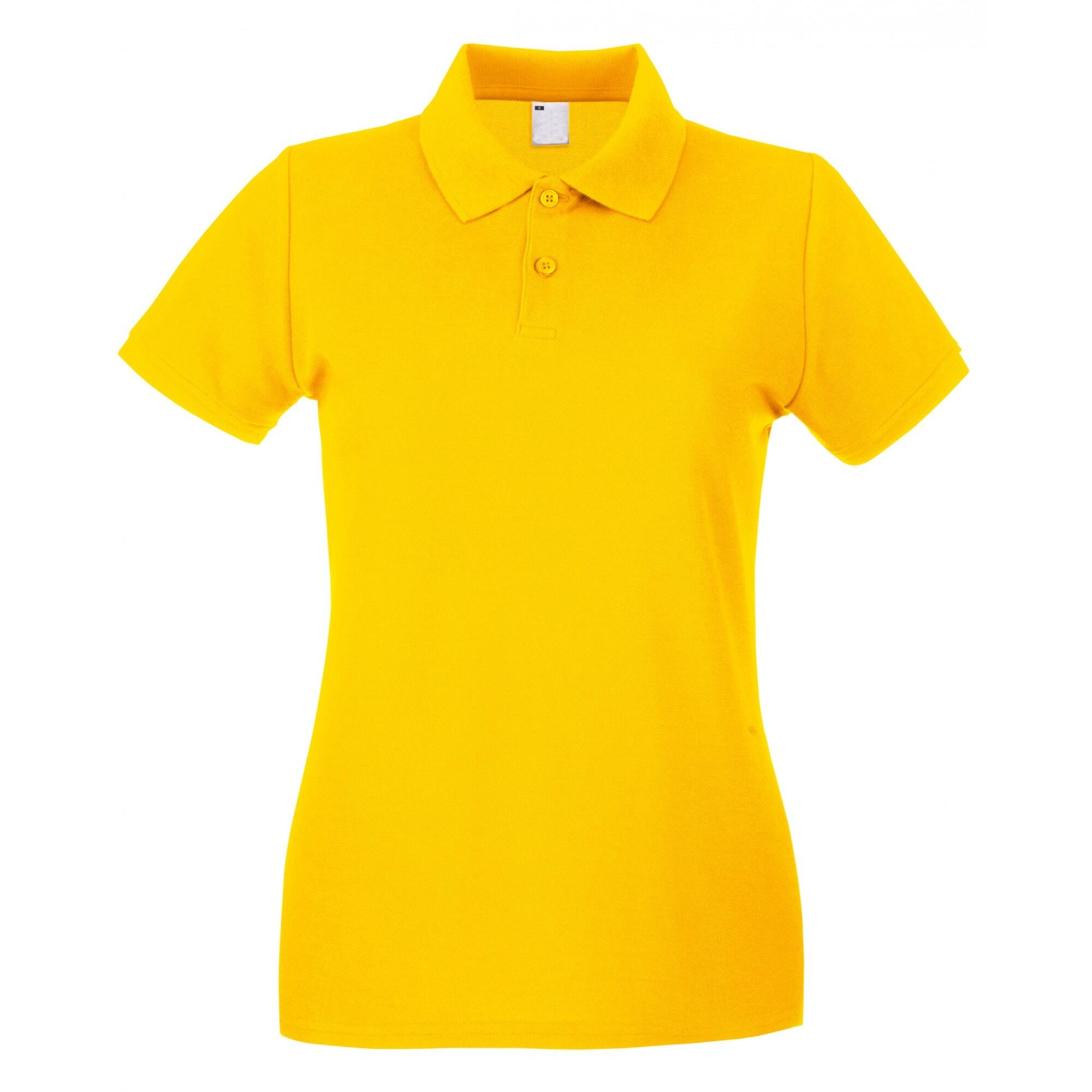 FRUIT OF THE LOOM Womens/Ladies Lady Fit ShortSleeved Polo Shirt (Gold)
