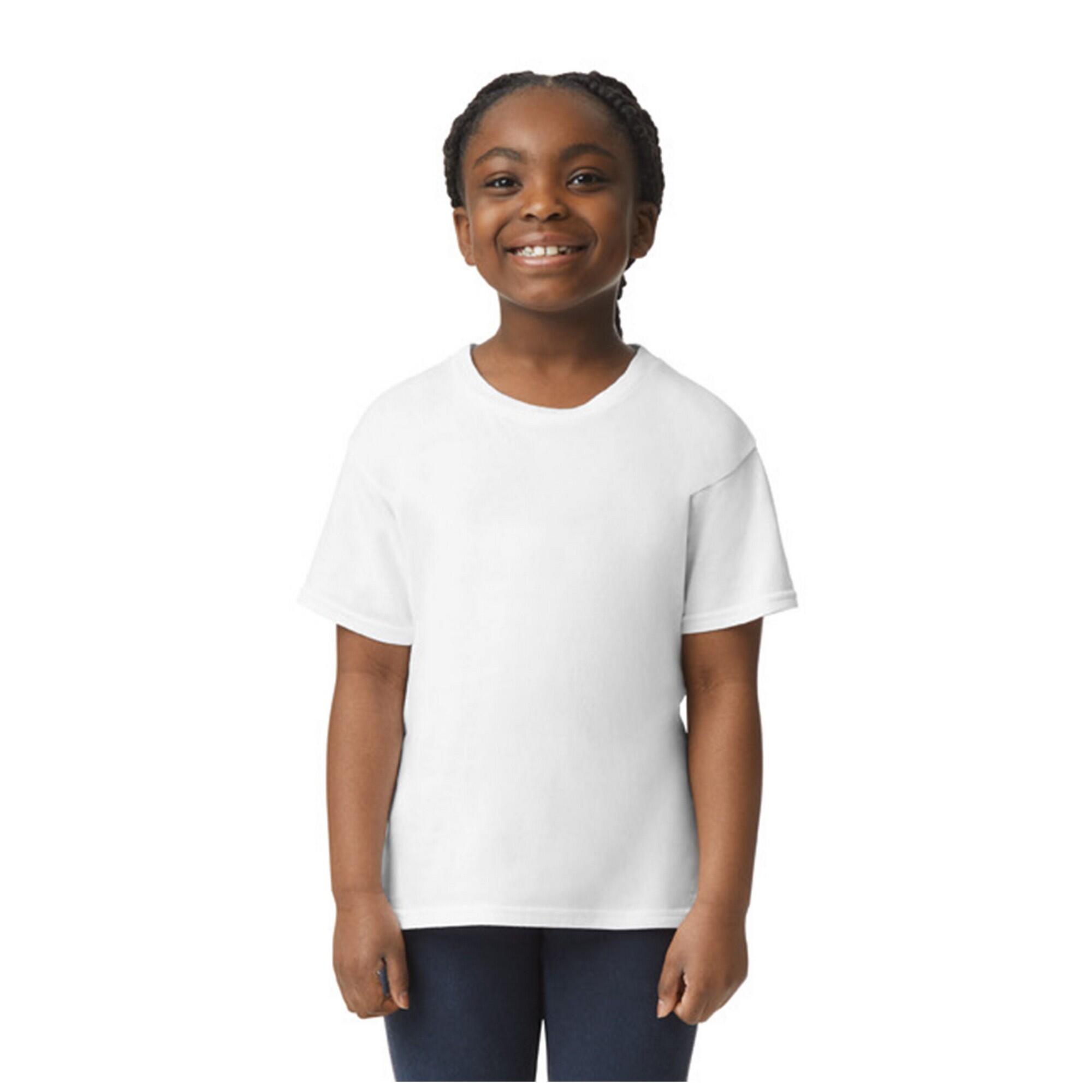 Camiseta de Algodón para Niños/Niñas Blanco 3/3