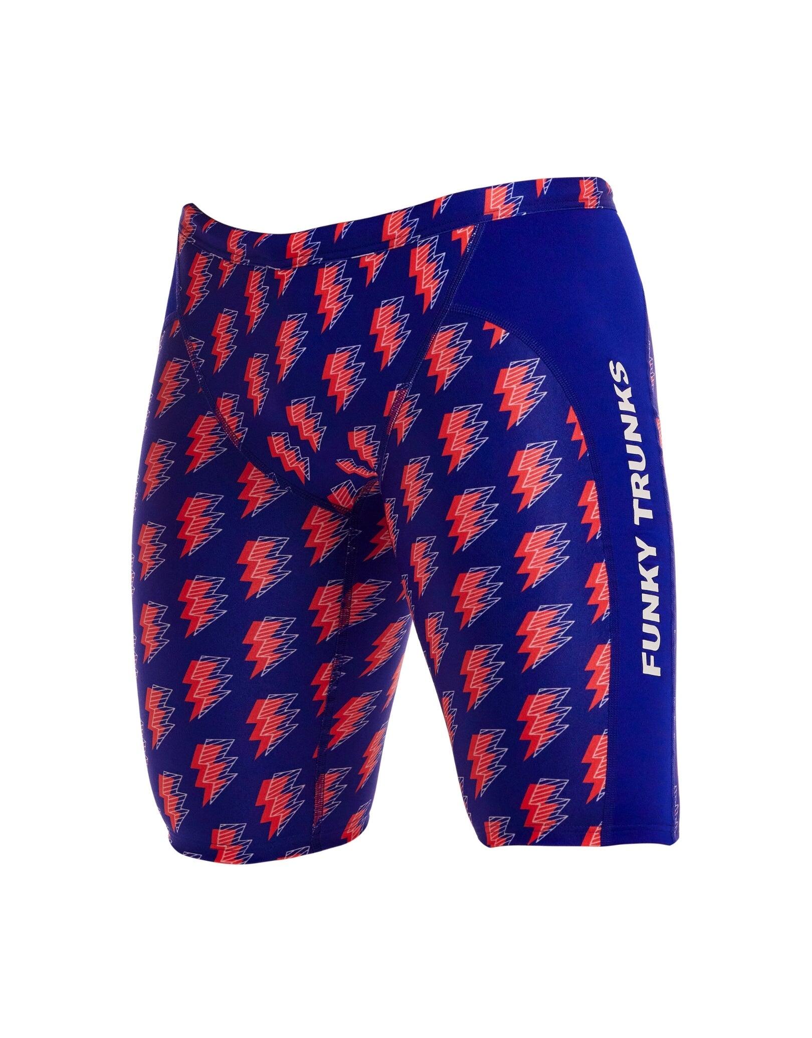 Funky Trunks Boys Flash Swim Training Jammer - Blue/Red 4/5