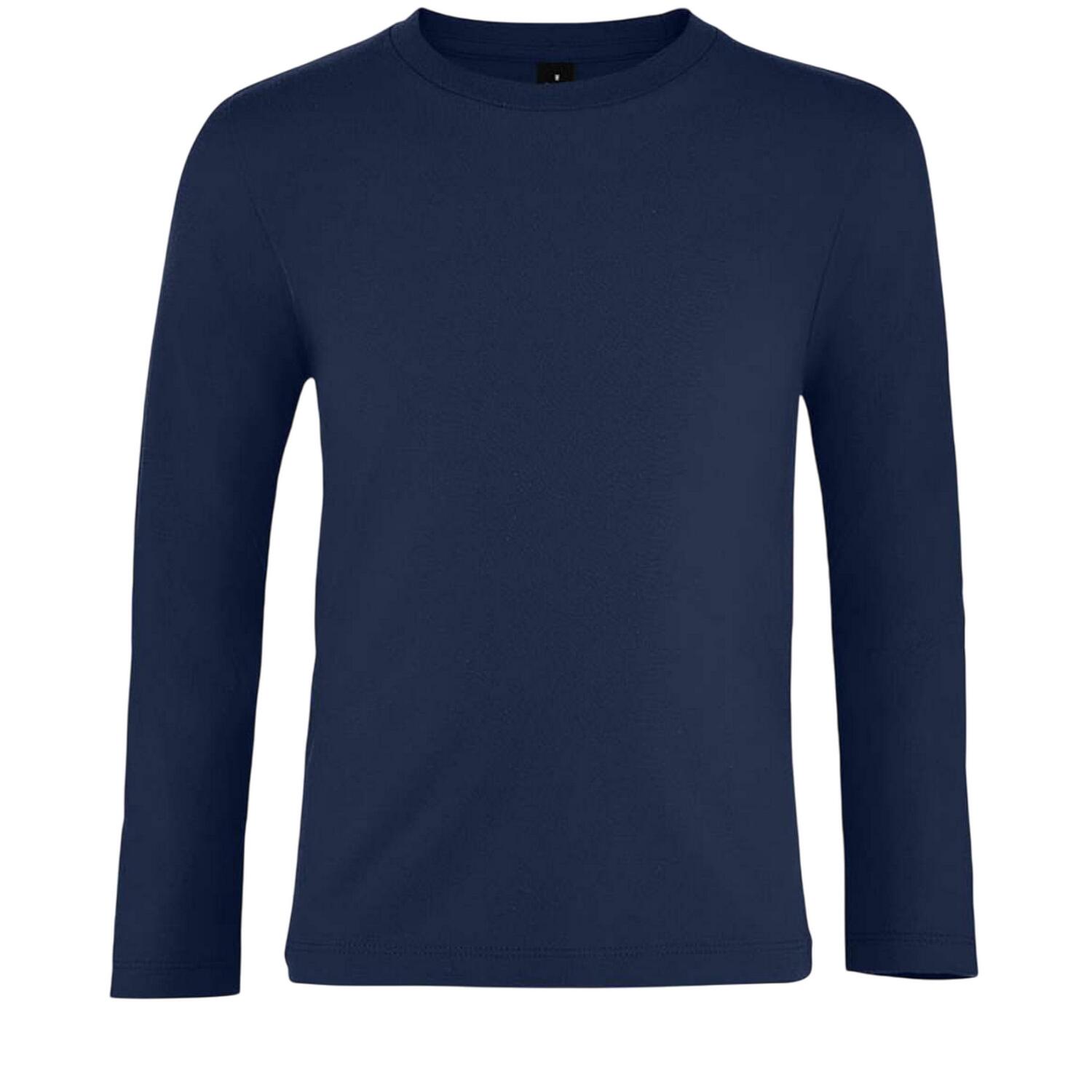 Sol's - Tshirt Imperial Enfant (bleu Marine Français) - T-shirt Manches Longues - Bleu -  6 À 8 Ans - Decathlon