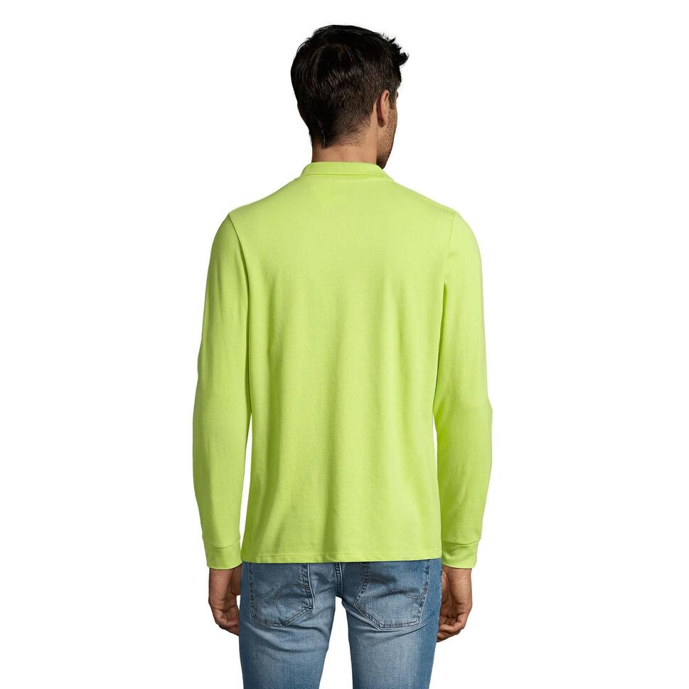 Męska Koszulka Polo Perfect Plain Pique Z Długim Rękawem