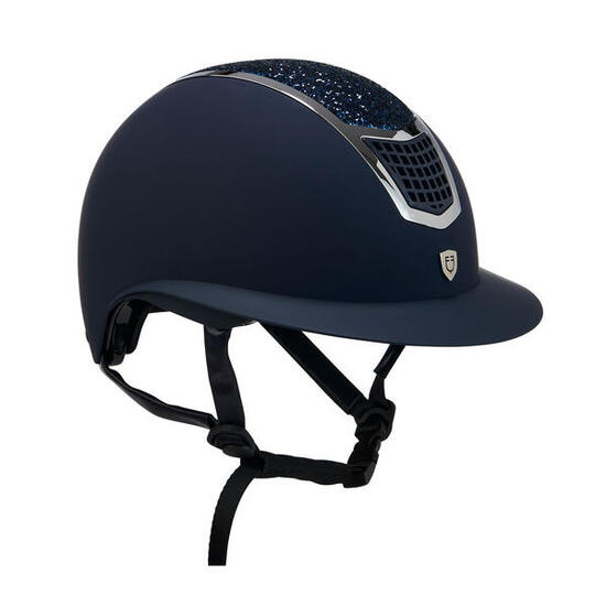 Casque d'équitation visière large Equestro Eclipse Stone Mat Rowel Fitting