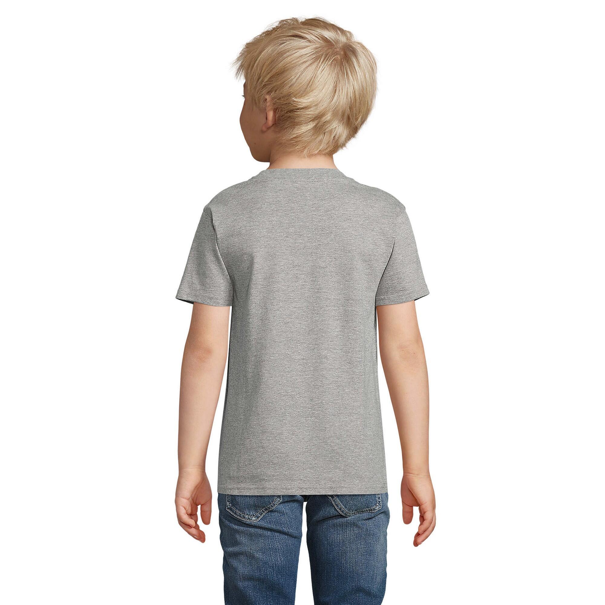 T-Shirt Pioneer Melange para crianças e jovens (Cinza) 2/3