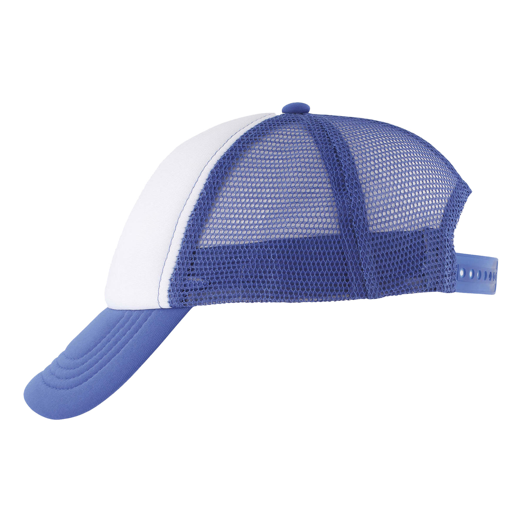 Kinder/Kids Bubbel Baseballpet (Wit/royaal blauw) 3/4
