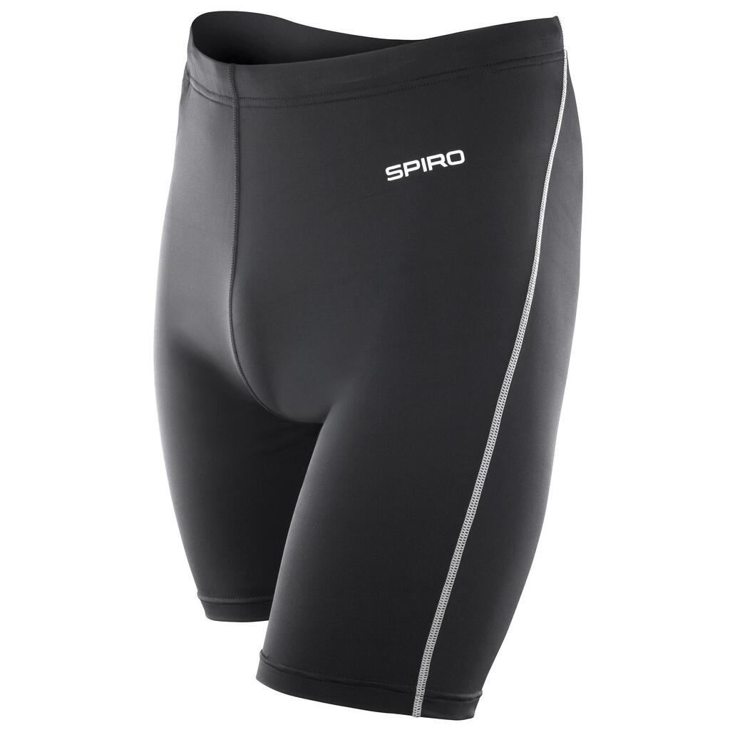Mens Bodyfit Performance Base Layer Sports Shorts (Black)