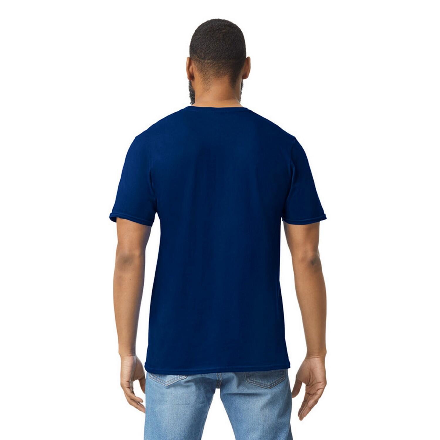 T-Shirt de algodão simples Softstyle Unissexo para adultos (Azul Marinho) 2/3