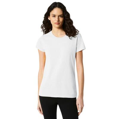 Dames tshirt van zwaar katoen (zwart)