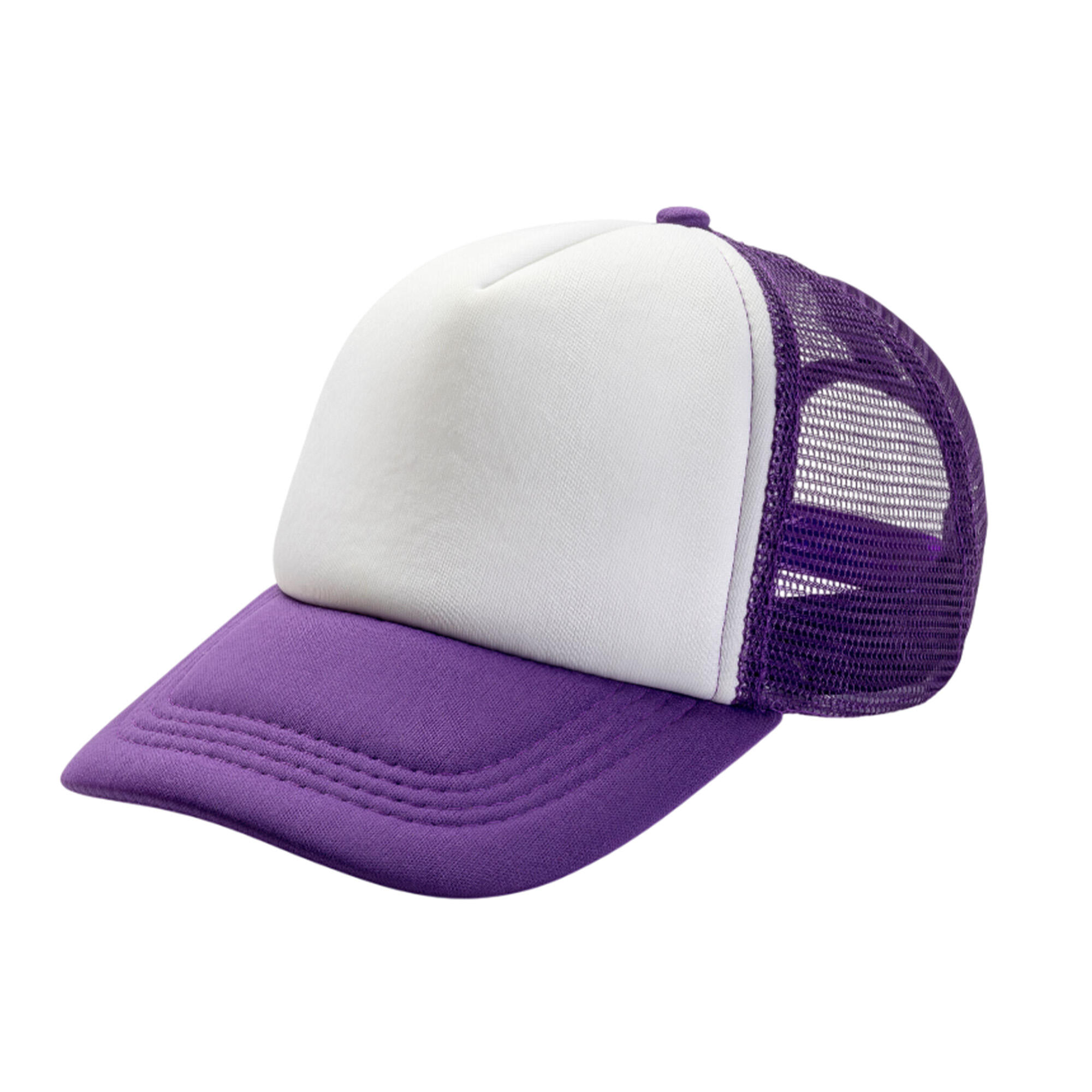 Boné de malha para camionista Detroit (Roxo / Branco) 2/2