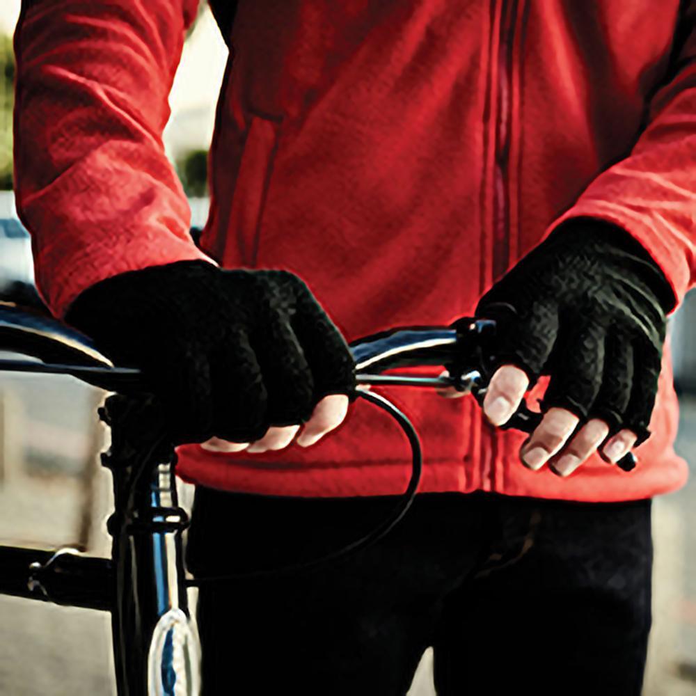 Unisex Fingerless Mitts / Gloves (Black)
