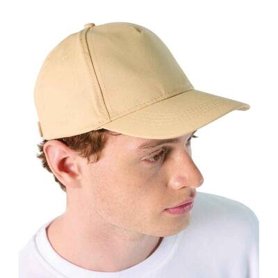 Buzz 5 paneel baseball cap (zand)