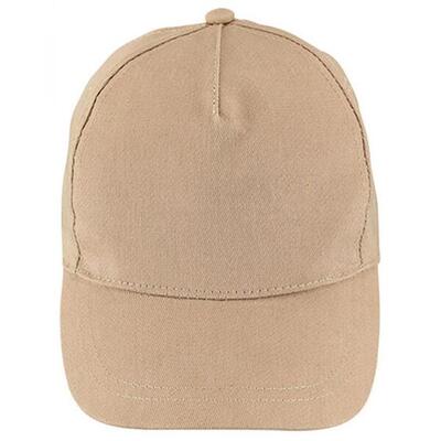 Buzz 5 paneel baseball cap (zand)