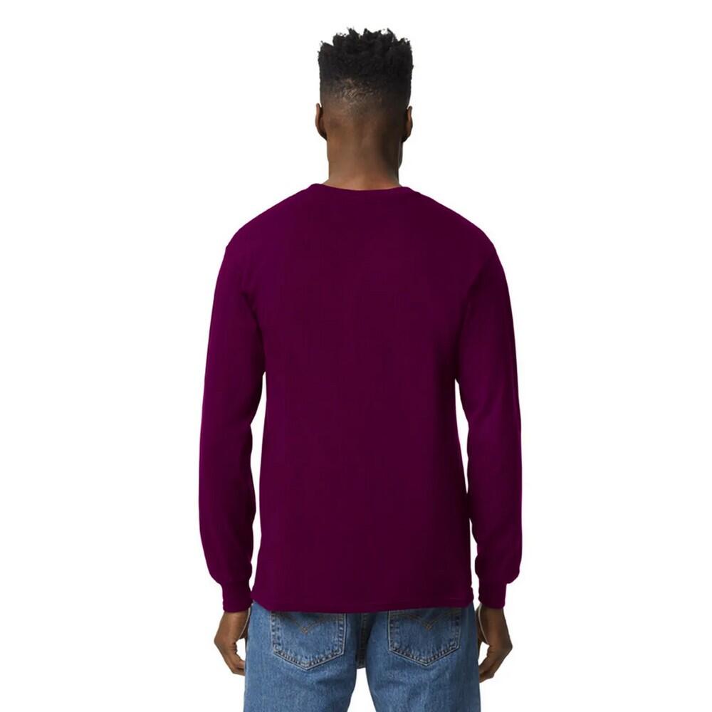 Maglietta Manica Lunga Adulto Unisex Gildan Marrone 2/2