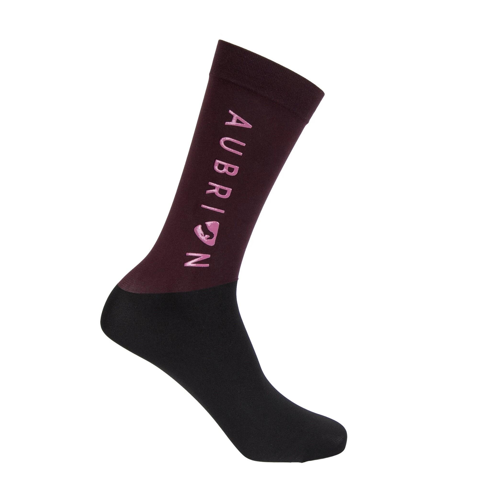AUBRION Childrens/Kids Eltar Socks (Black Cherry)