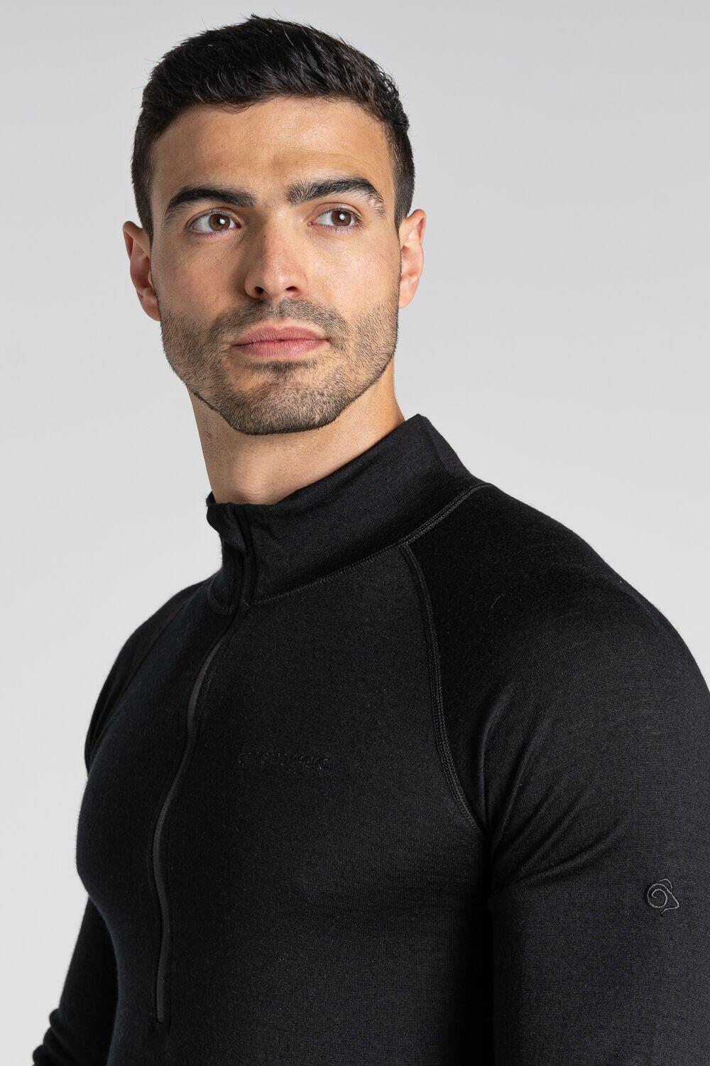 Mens Expert Merino Half Zip Long Sleeved Baselayer 6/6