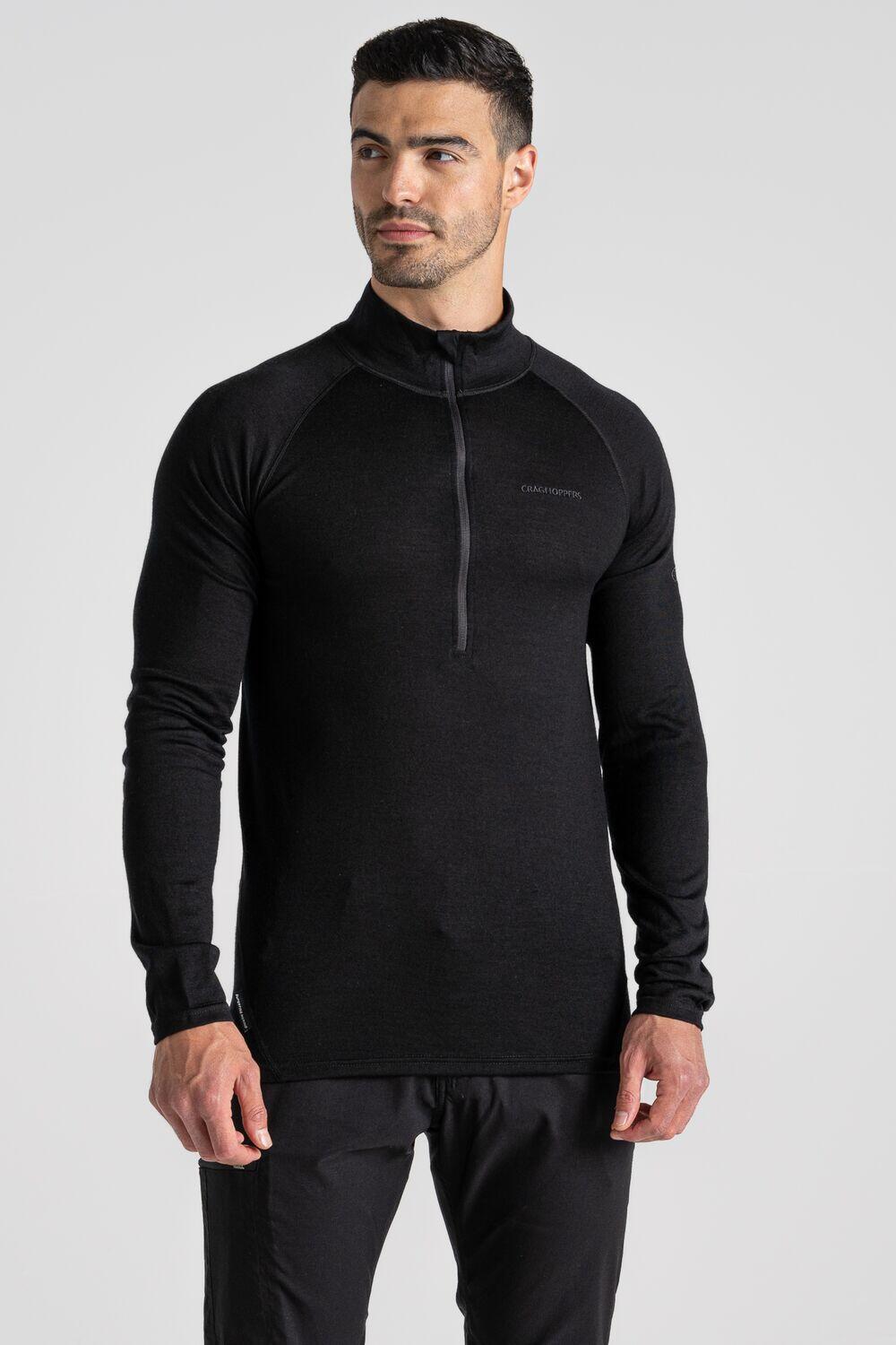 Mens Expert Merino Half Zip Long Sleeved Baselayer 1/6