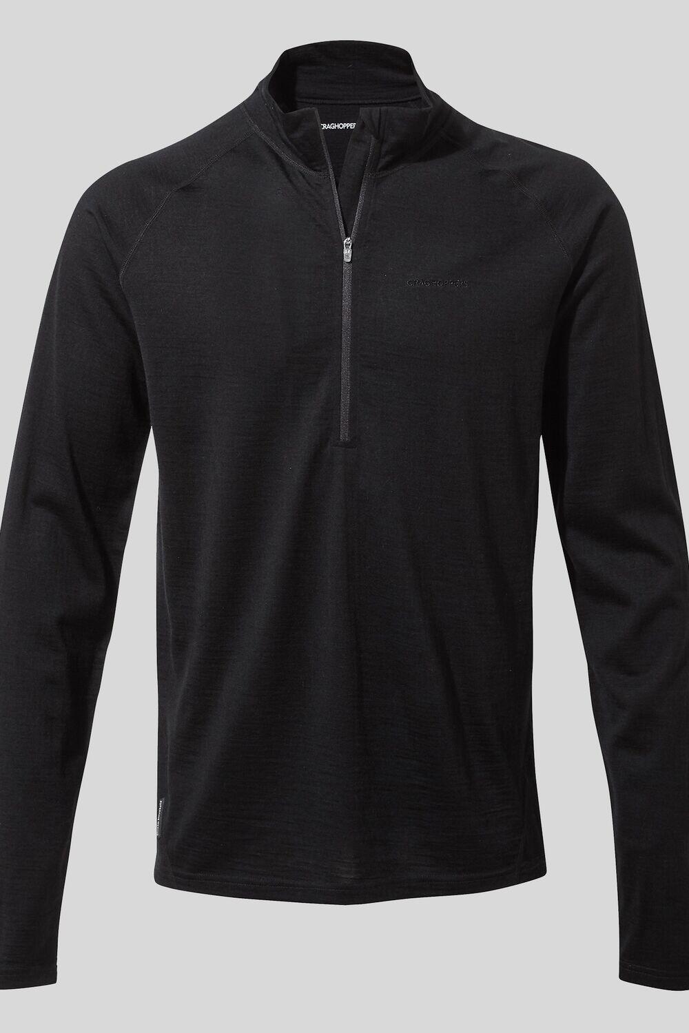 Mens Expert Merino Half Zip Long Sleeved Baselayer 3/6