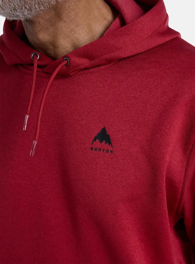 Camisola técnica com capuz Burton Oak Pullover Deep Red Heather 3/4