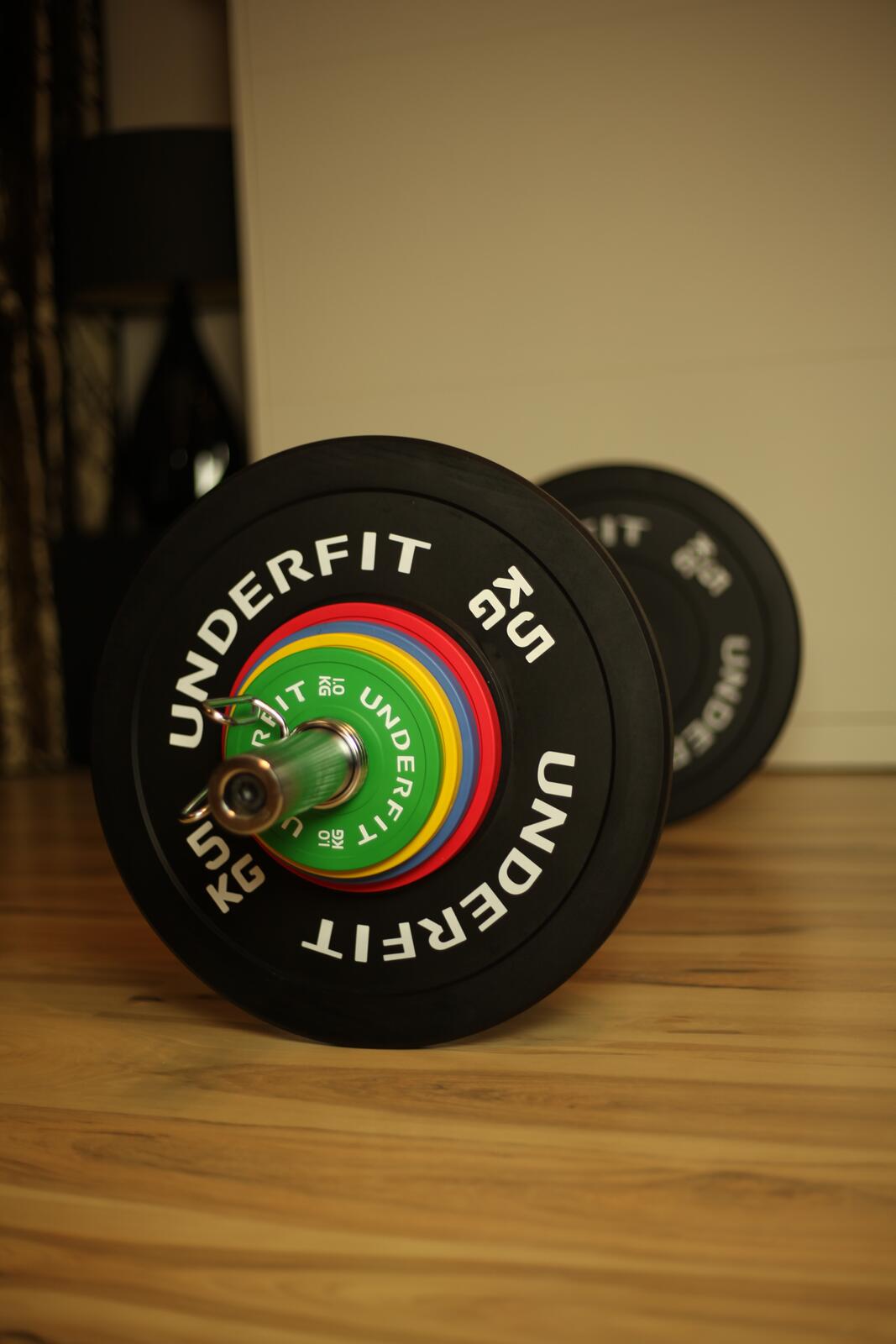Sztanga olimpijska bumper color 150 cm UNDERFIT 73 kg 7/7