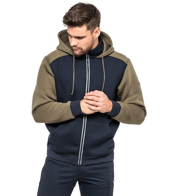 Bluza męska piankowa HELBOS AVACORE granatowo-oliwkowa 1/4