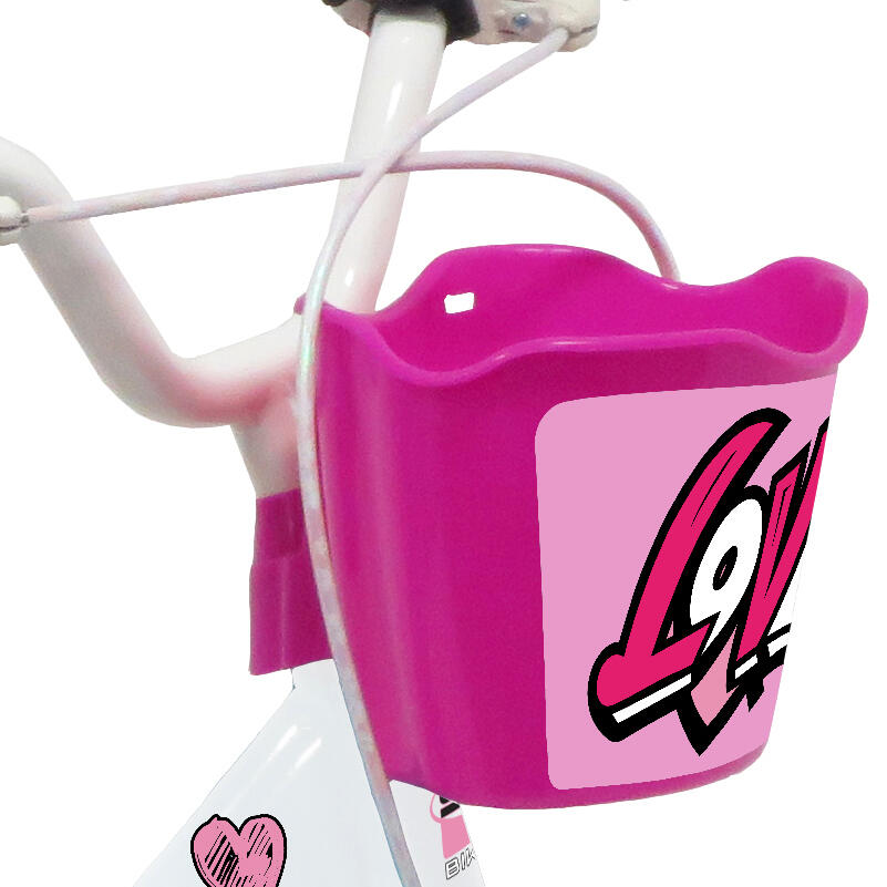 Bicicleta SCH Heart 14” para menina com acessórios 5/6