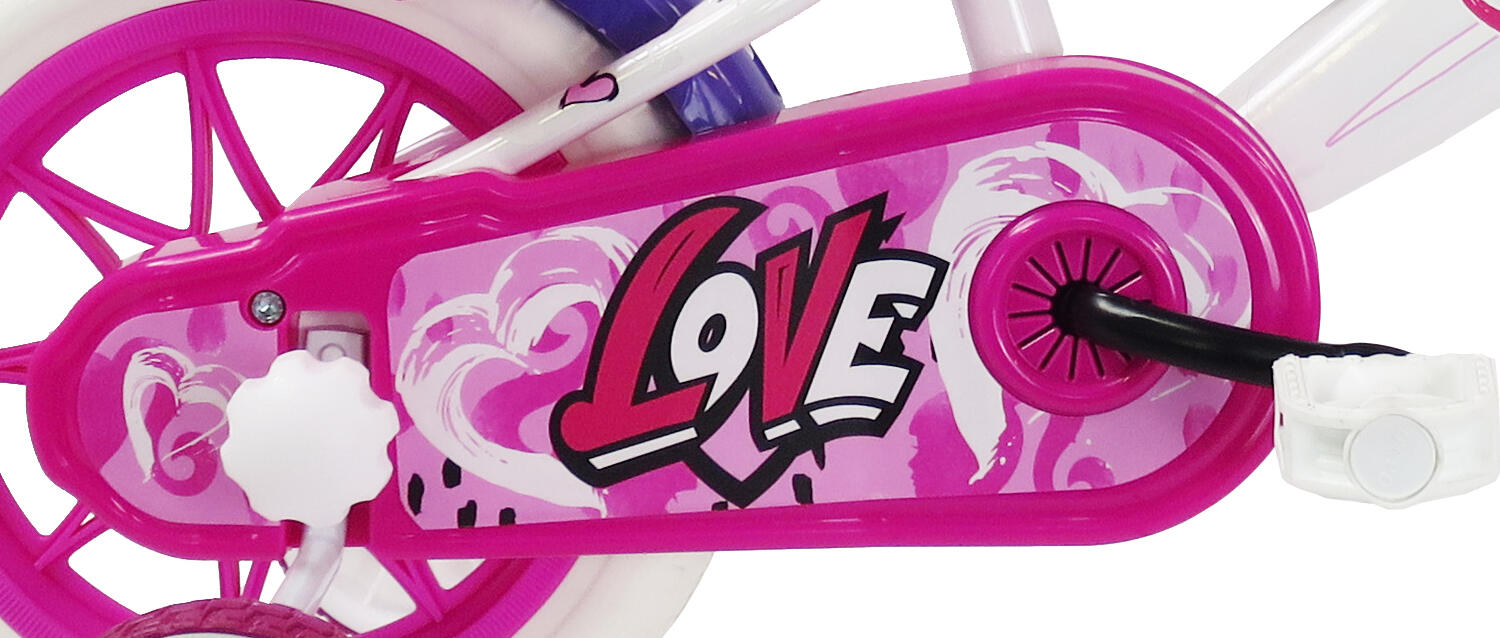Bicicleta SCH Heart 12” para menina com acessórios 3/6