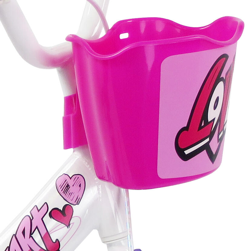 Bicicleta SCH Heart 12” para menina com acessórios 5/6