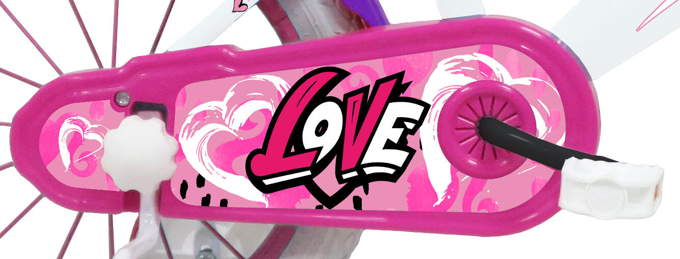 Bicicleta SCH Heart 14” para menina com acessórios 3/6