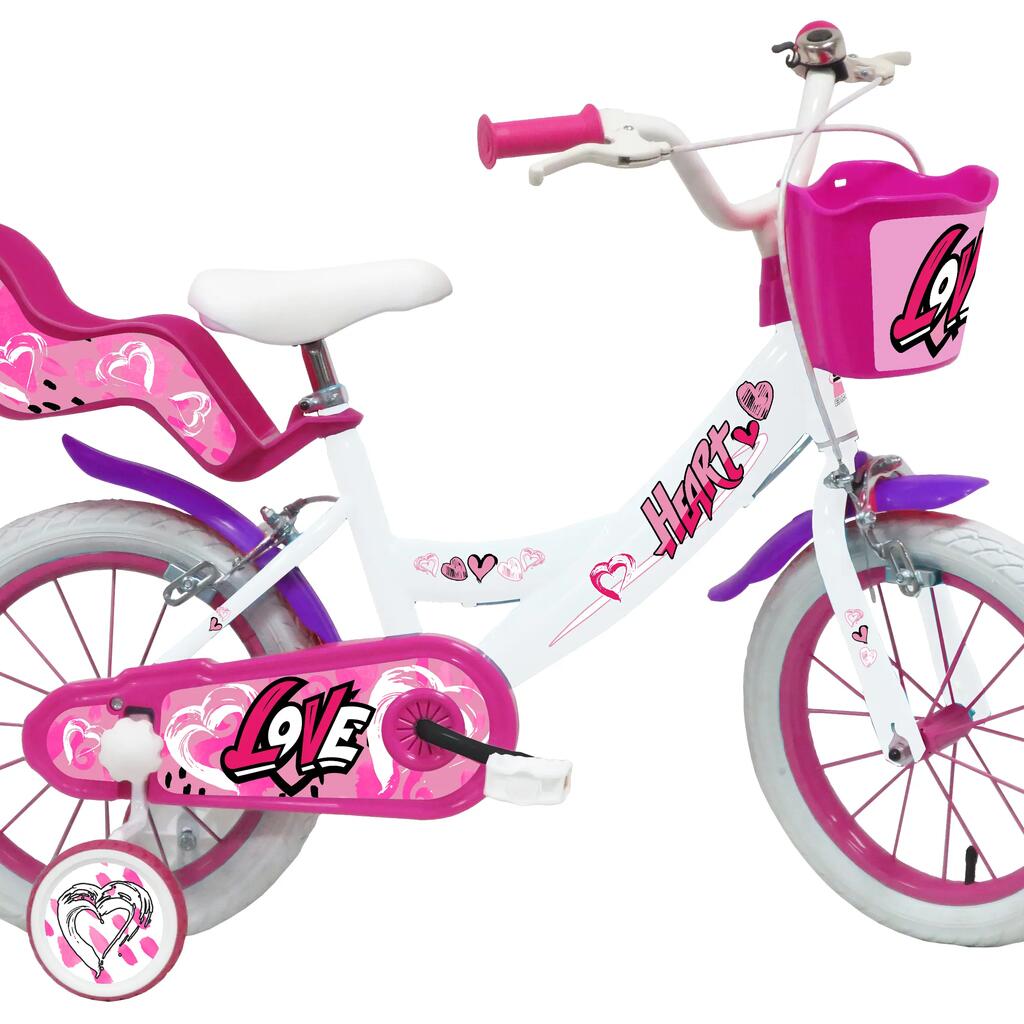 SCH Heart 14" girls' bicycle with accessories