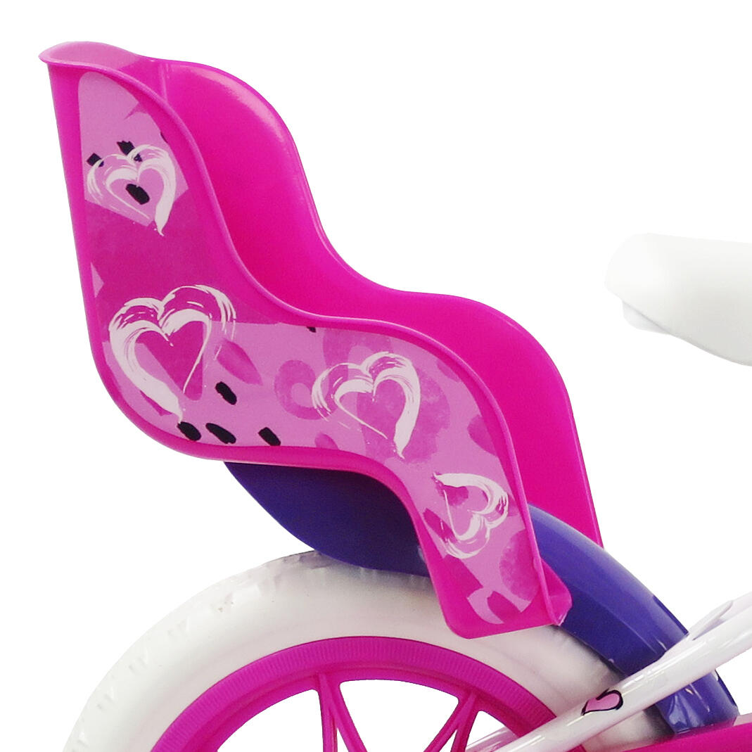 Bicicleta SCH Heart 12” para menina com acessórios 4/6