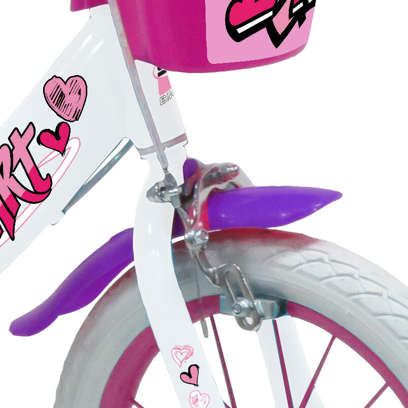Bicicleta SCH Heart 14” para menina com acessórios 6/6